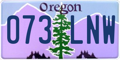 OR license plate 073LNW