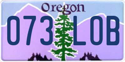 OR license plate 073LOB
