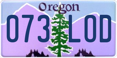 OR license plate 073LOD