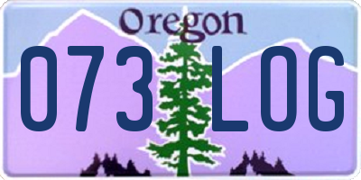 OR license plate 073LOG