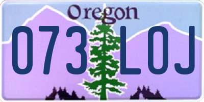 OR license plate 073LOJ