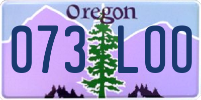 OR license plate 073LOO