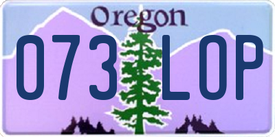 OR license plate 073LOP