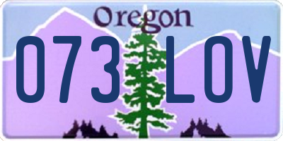 OR license plate 073LOV