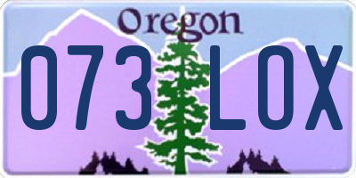 OR license plate 073LOX