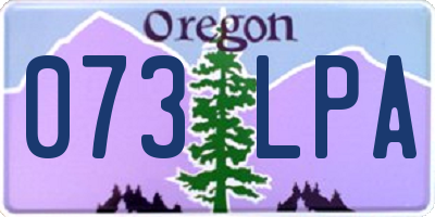 OR license plate 073LPA