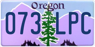 OR license plate 073LPC