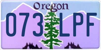 OR license plate 073LPF
