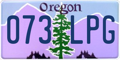 OR license plate 073LPG