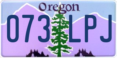 OR license plate 073LPJ