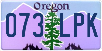 OR license plate 073LPK