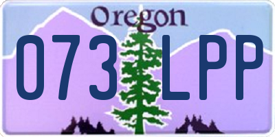 OR license plate 073LPP