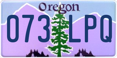 OR license plate 073LPQ