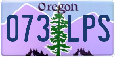 OR license plate 073LPS