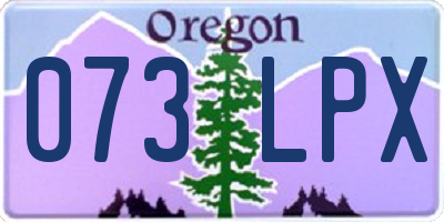 OR license plate 073LPX