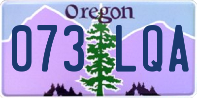 OR license plate 073LQA
