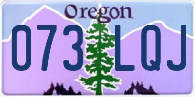 OR license plate 073LQJ
