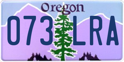 OR license plate 073LRA