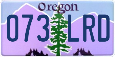 OR license plate 073LRD