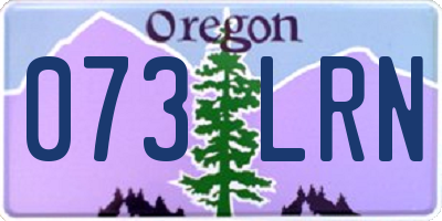 OR license plate 073LRN