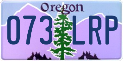 OR license plate 073LRP