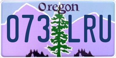 OR license plate 073LRU