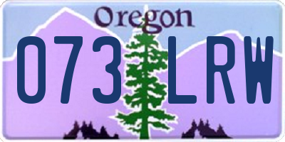 OR license plate 073LRW