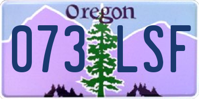 OR license plate 073LSF