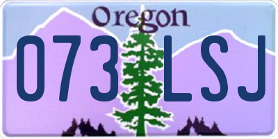 OR license plate 073LSJ