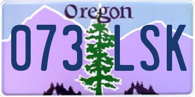 OR license plate 073LSK