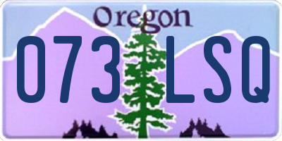 OR license plate 073LSQ