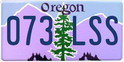 OR license plate 073LSS