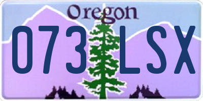 OR license plate 073LSX