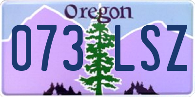 OR license plate 073LSZ