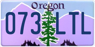 OR license plate 073LTL