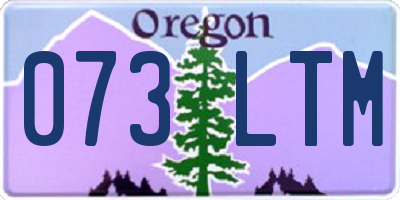 OR license plate 073LTM
