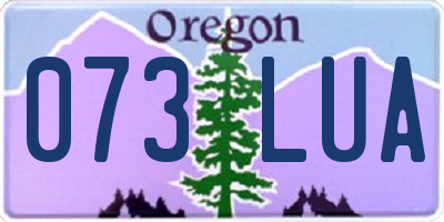 OR license plate 073LUA
