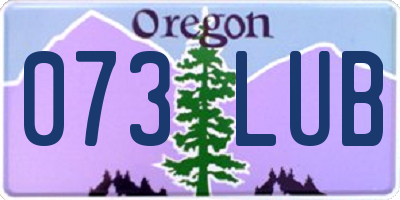 OR license plate 073LUB