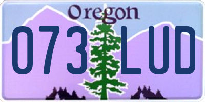 OR license plate 073LUD