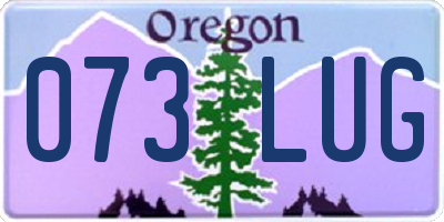 OR license plate 073LUG