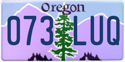 OR license plate 073LUQ