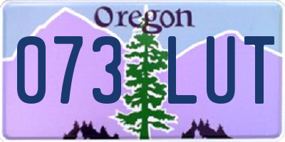 OR license plate 073LUT