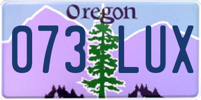 OR license plate 073LUX