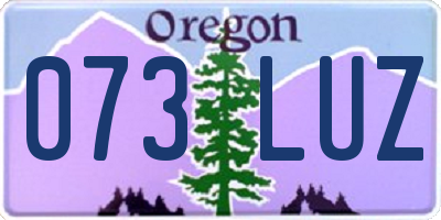 OR license plate 073LUZ