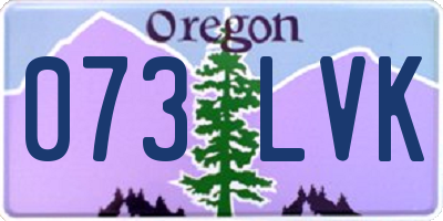OR license plate 073LVK