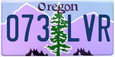 OR license plate 073LVR