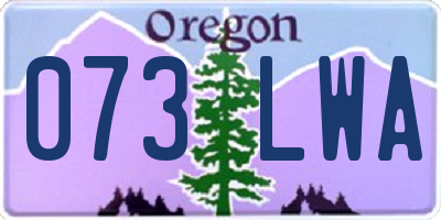 OR license plate 073LWA