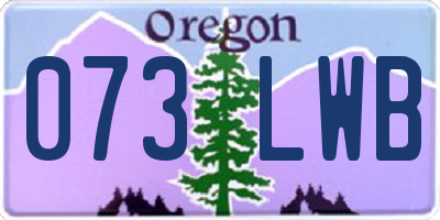 OR license plate 073LWB