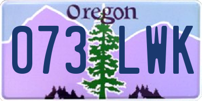 OR license plate 073LWK