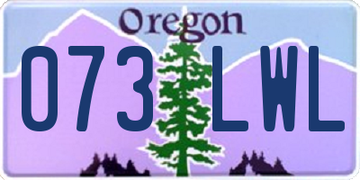 OR license plate 073LWL